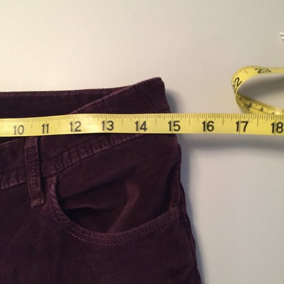 Womens Velvet Stretch Jeans/Pants sz W28 L32 - Wine - Picture 8 of 11